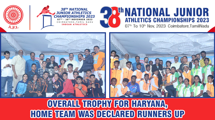 Haryana Championship Trophy, residence staff completed second « Athletics Federation of India