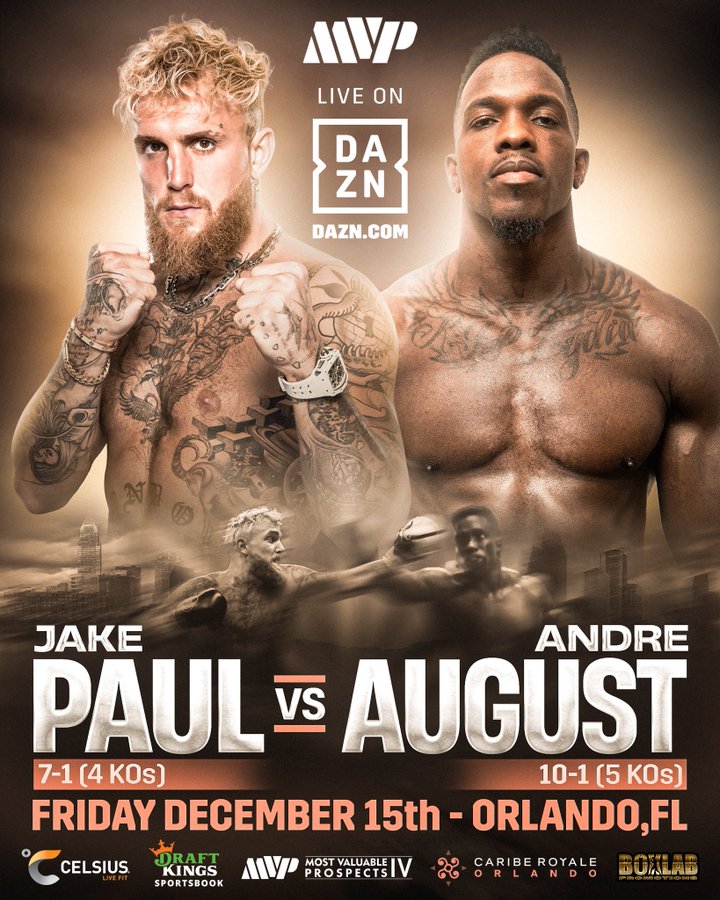 Jake Paul will face his third opponent this year, taking on Andrea August on December 15th.