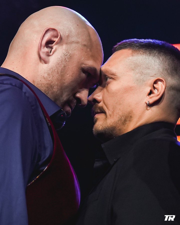 Tyson Fury And Oleksandr Usyk Meet Face To Face At Press Convention Saying Undisputed Heavyweight Title Struggle